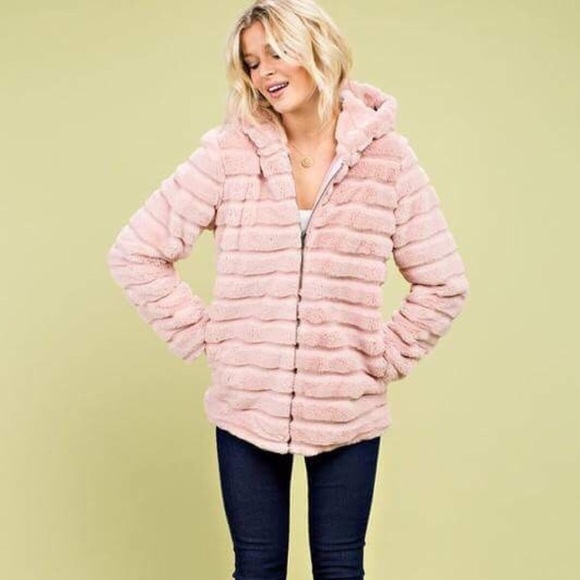 🆕LAST Jaclyn |  Ultra Soft Pink Hooded Jacket - Picture 2 of 8